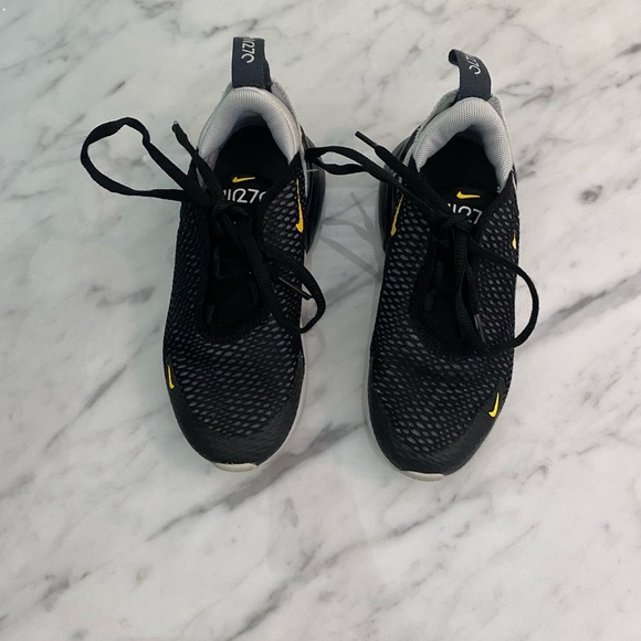 Nike Kids Black/Grey/Yellow Air 270 Size 11.5 - Picture 3 of 7